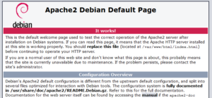 Apache2 Debian Default Page- It works