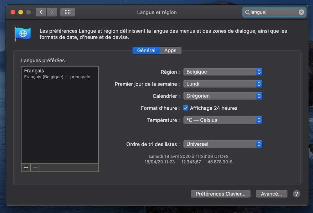 Ajouter une langue sur osx